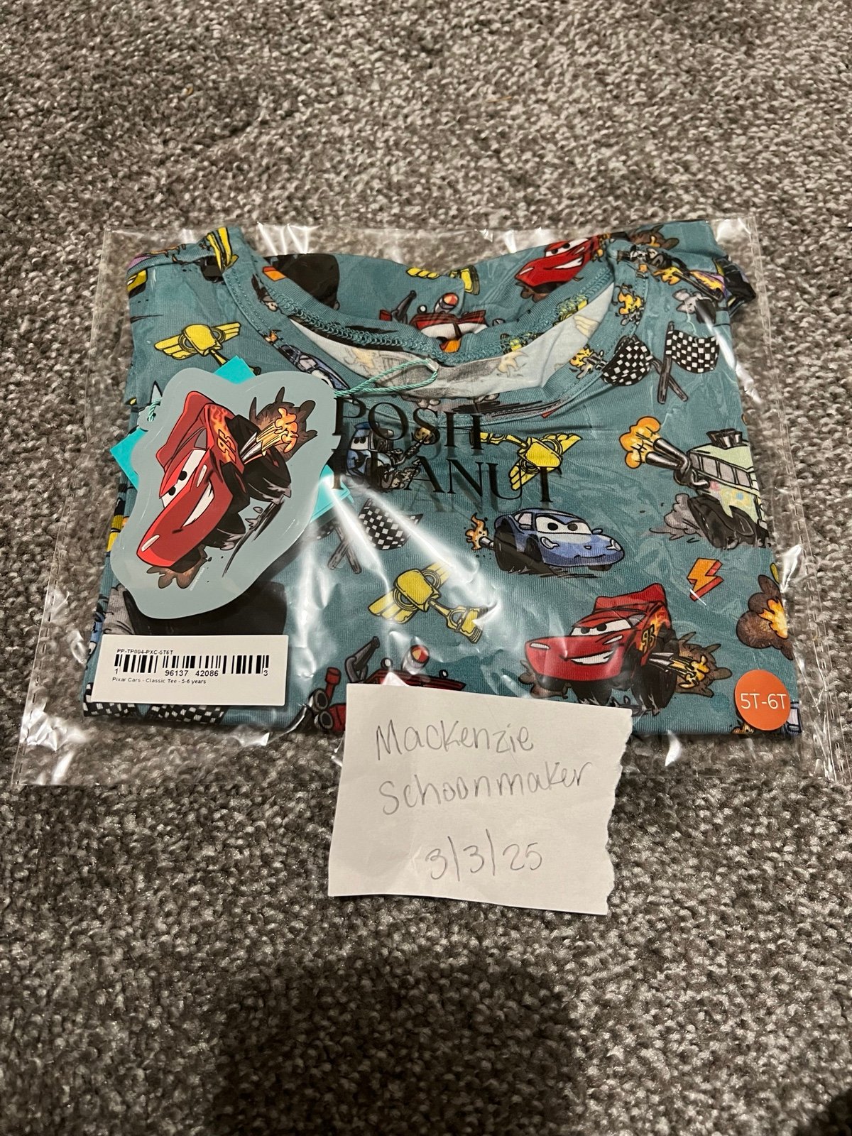 Posh Peanut Pixar Cars SS T-shirt 3/4