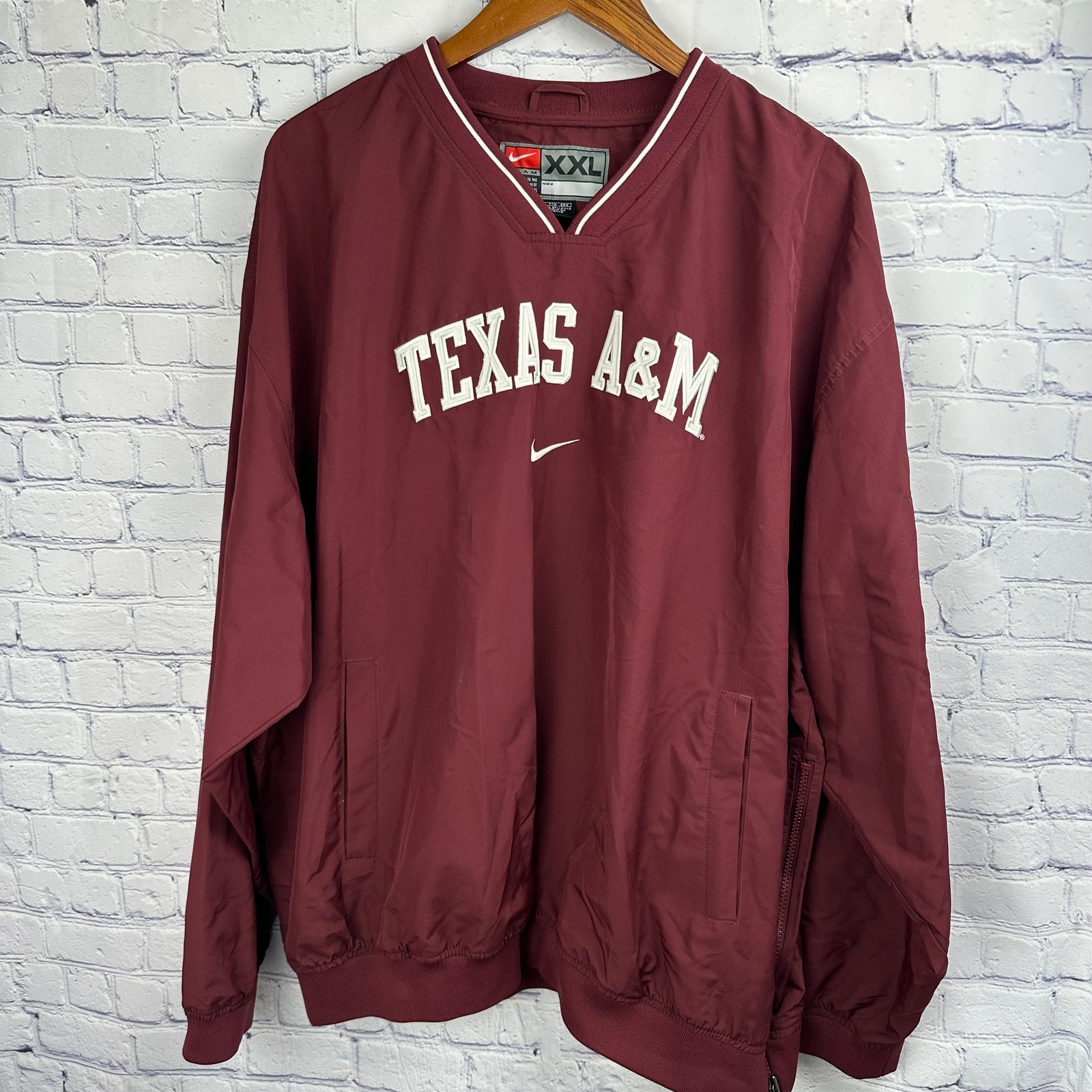 Vintage Texas A&M Aggies Nike Center Swoosh Windbreaker Size XXL