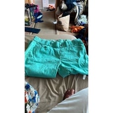 jeans Riders by lee mid rise capris teal blue nwot