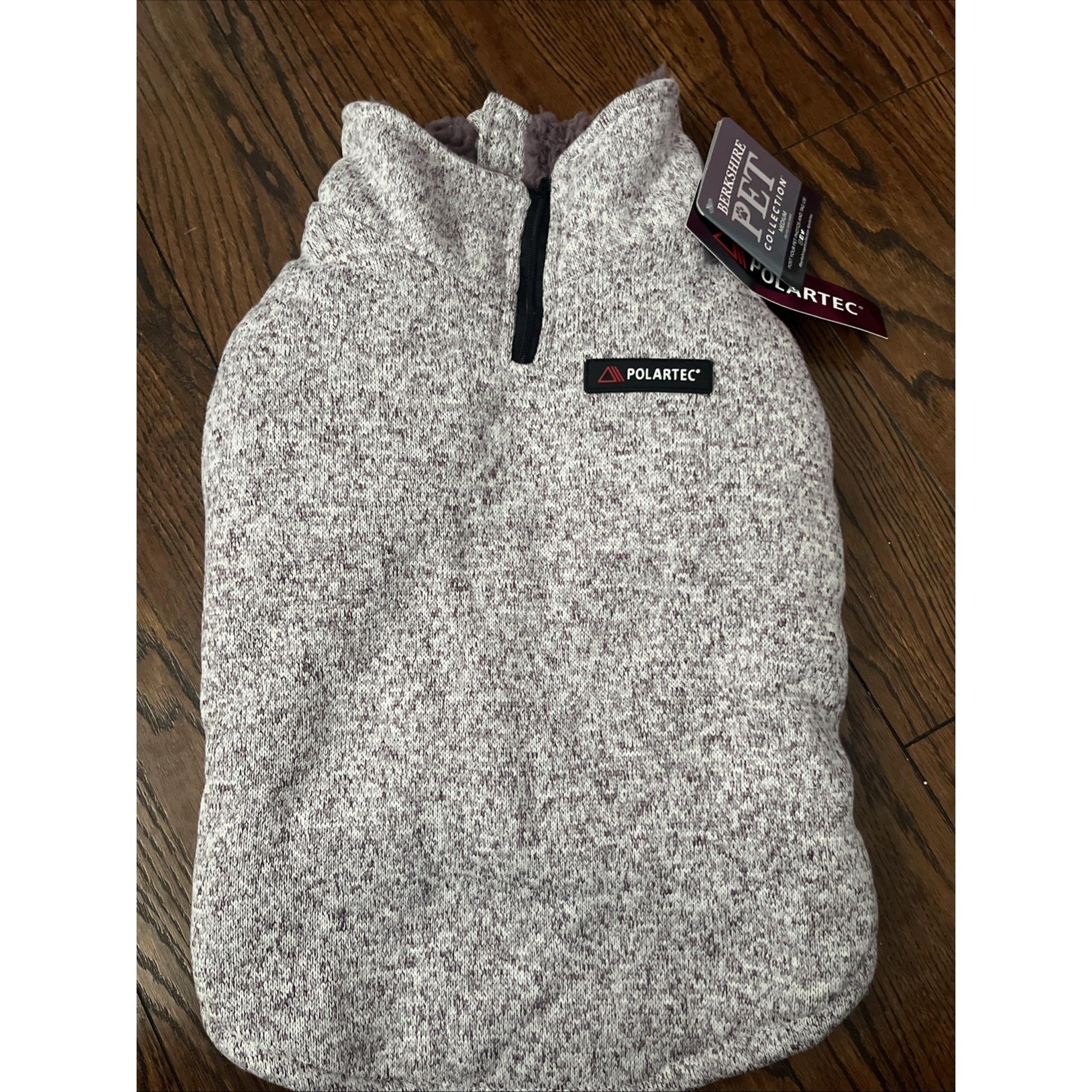 Berkshire Pet Polartec Dog Jacket Sherpa Fleece Lined Purple Medium