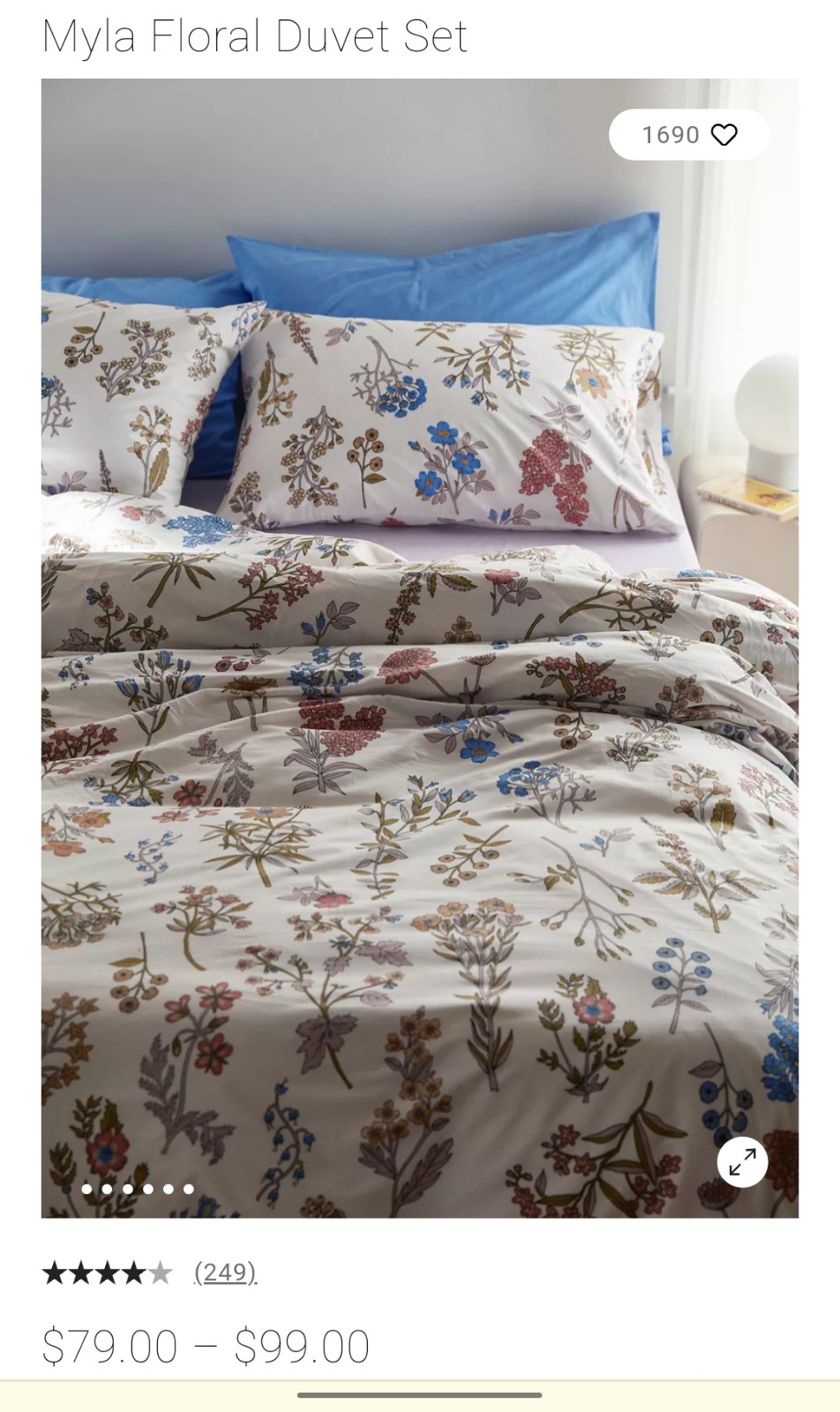 Myla Floral Duvet Set Twin/Twin XL