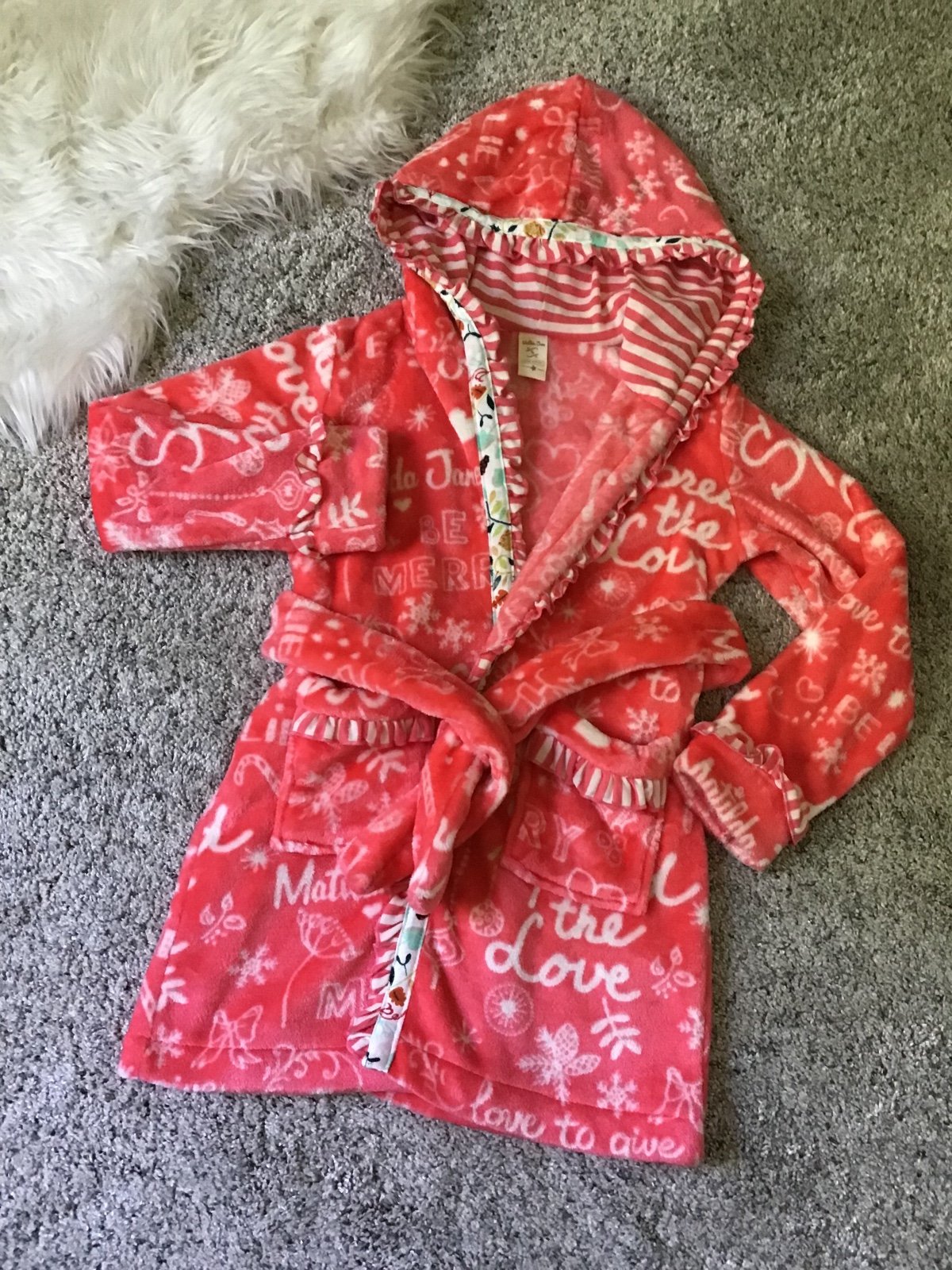 Matilda Jane girls Friends Forever Esme coral robe size Small