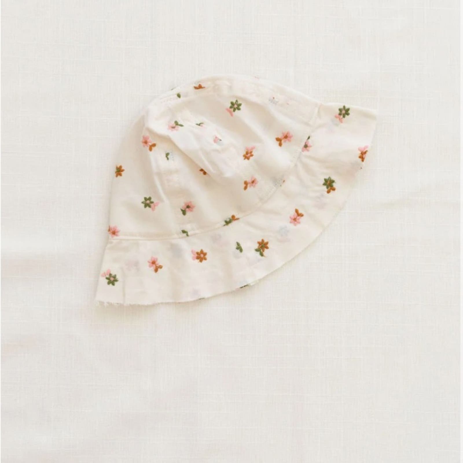 Fin & Vince Floral Embroidered Bucket Hat Organic Cotton