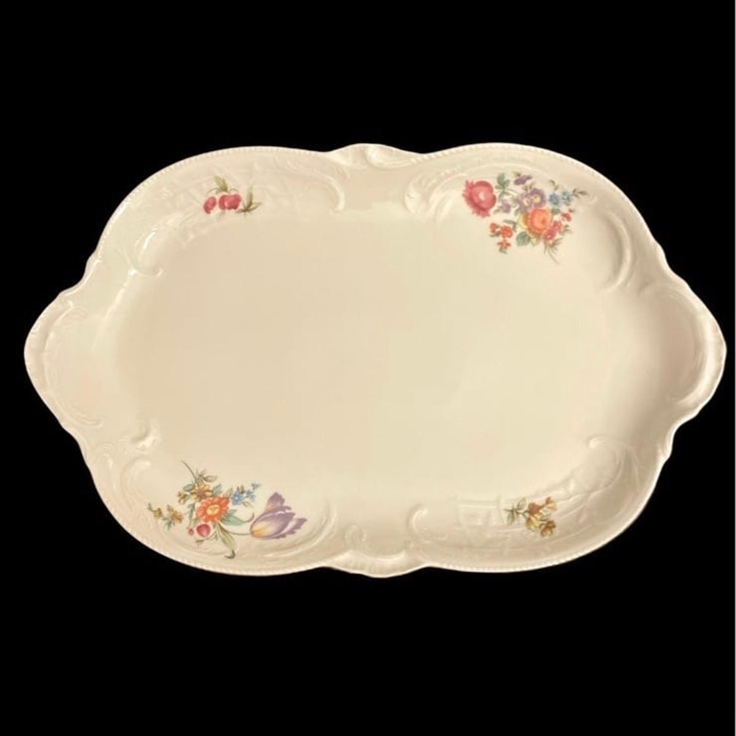 Rosenthal Sanssouci Ivory w/ Gold Rim Oval Platter 13 1/4"