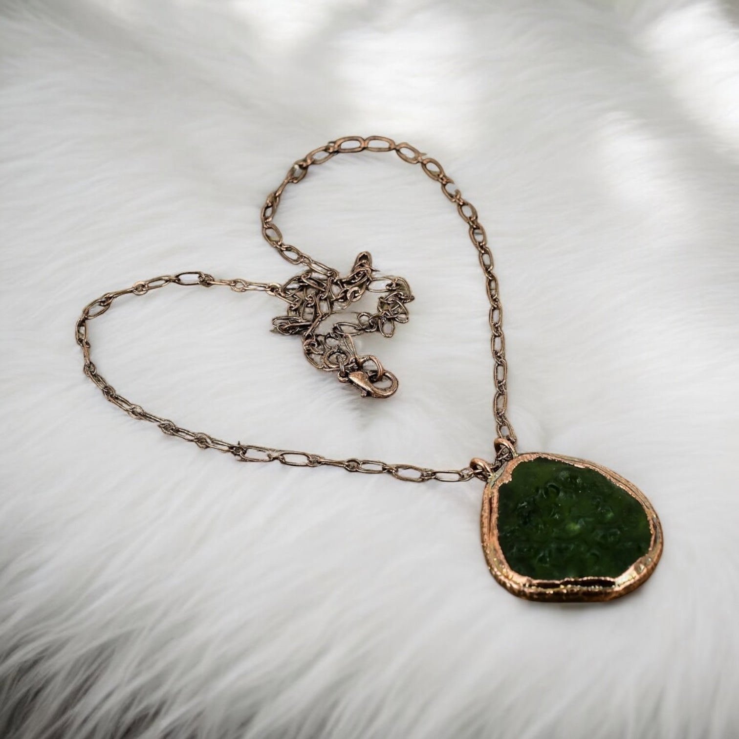 Moldavite Copper Necklace