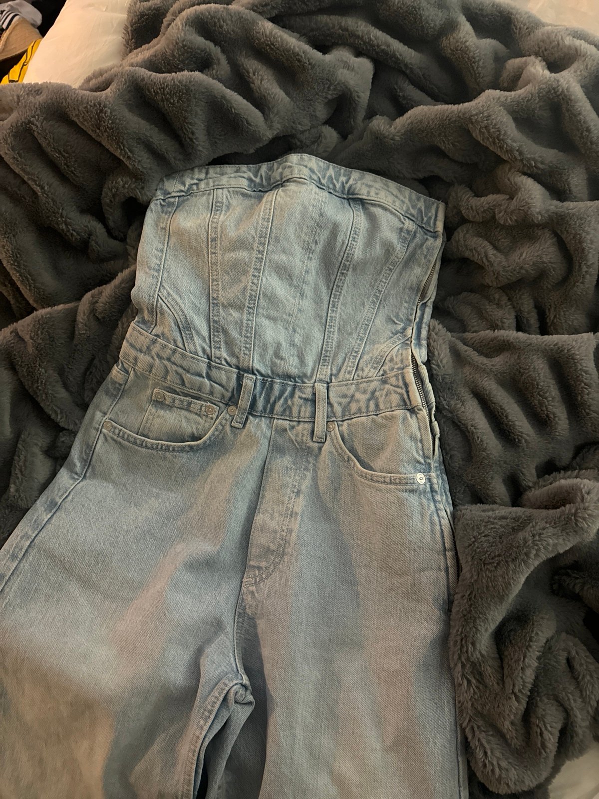 Zara denim jumpsuit xs