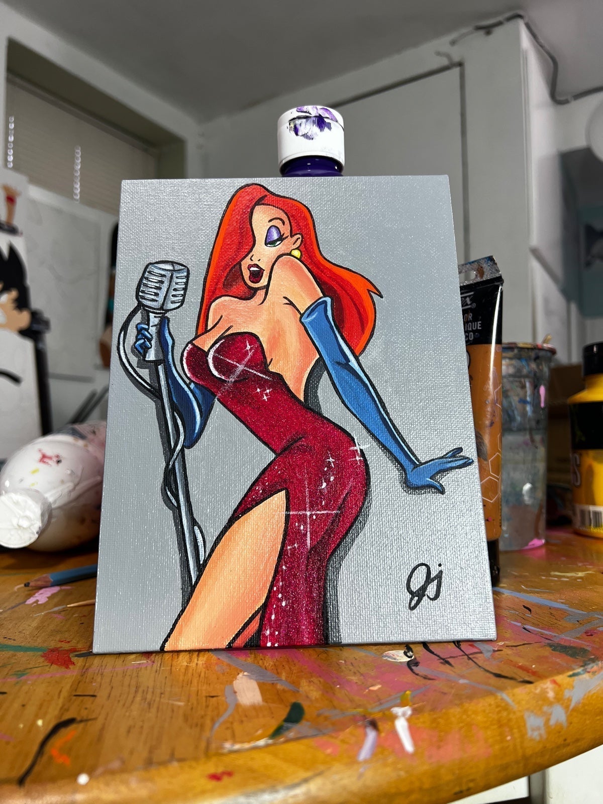 JESSICA RABBIT PAINTING COLLECTIBLE SIZE