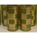 Vintage 24kt Prado Culver Glasses Green and Gold Checkered Mid-century Set of 4