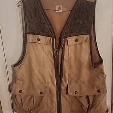 Vintage 1970s Carhartt Canvas Multi Pocket Zip Up Outdoor Medium Hunting Vest