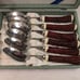 Vintage Faux Stag Horn Antler Spoons & Forks Set for 5 Placements