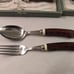 Vintage Faux Stag Horn Antler Spoons & Forks Set for 5 Placements