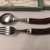 Vintage Faux Stag Horn Antler Spoons & Forks Set for 5 Placements