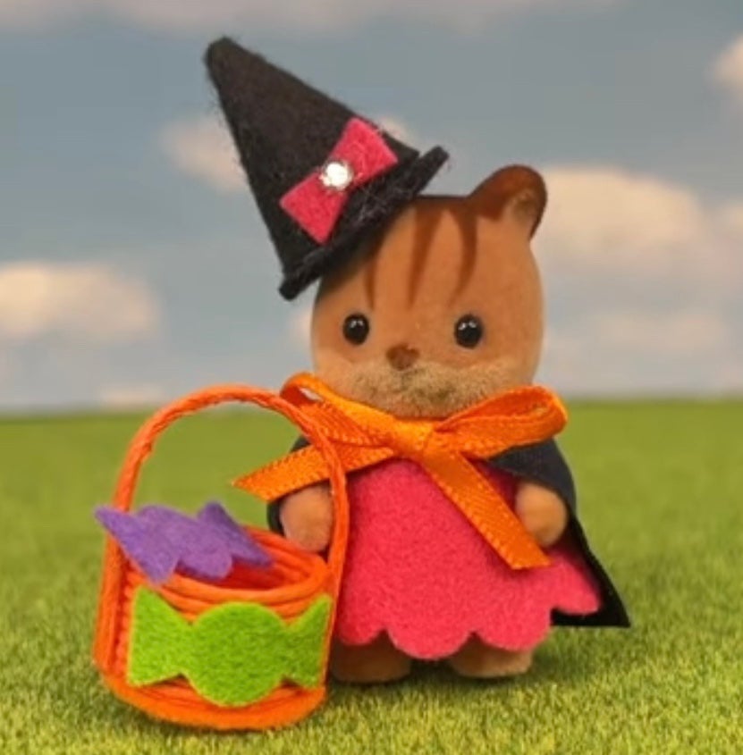 Calico Critters Striped Cat Baby & DIY Halloween Costume Set