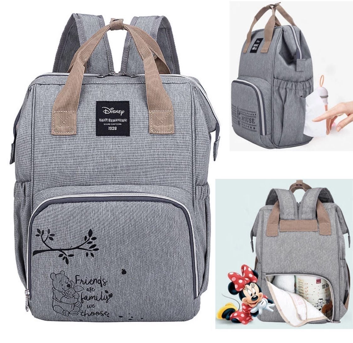 Winnie The Pooh Bear Diaper Bag Backpack