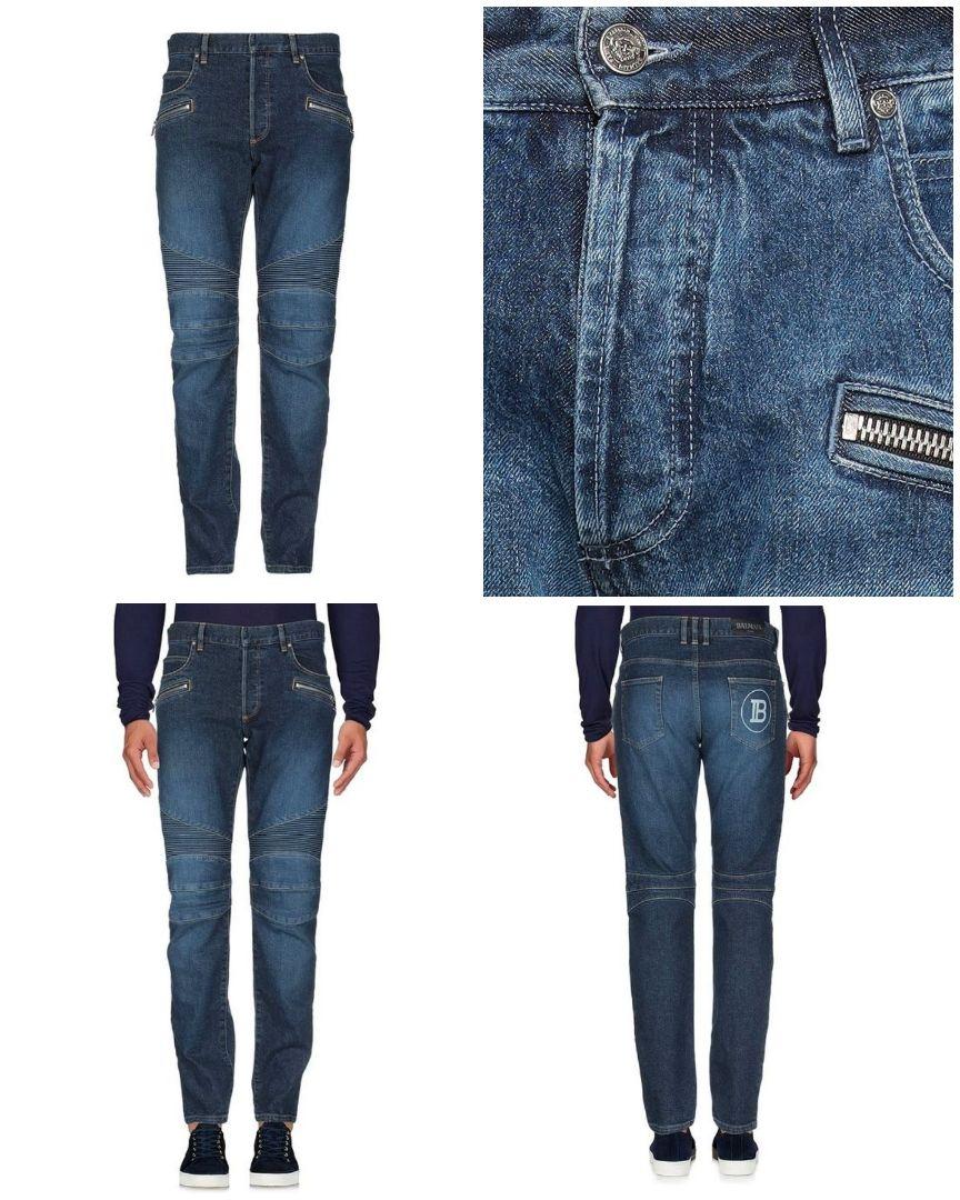Classic! Glamorous model... Balmain Panel Jeans/Denim