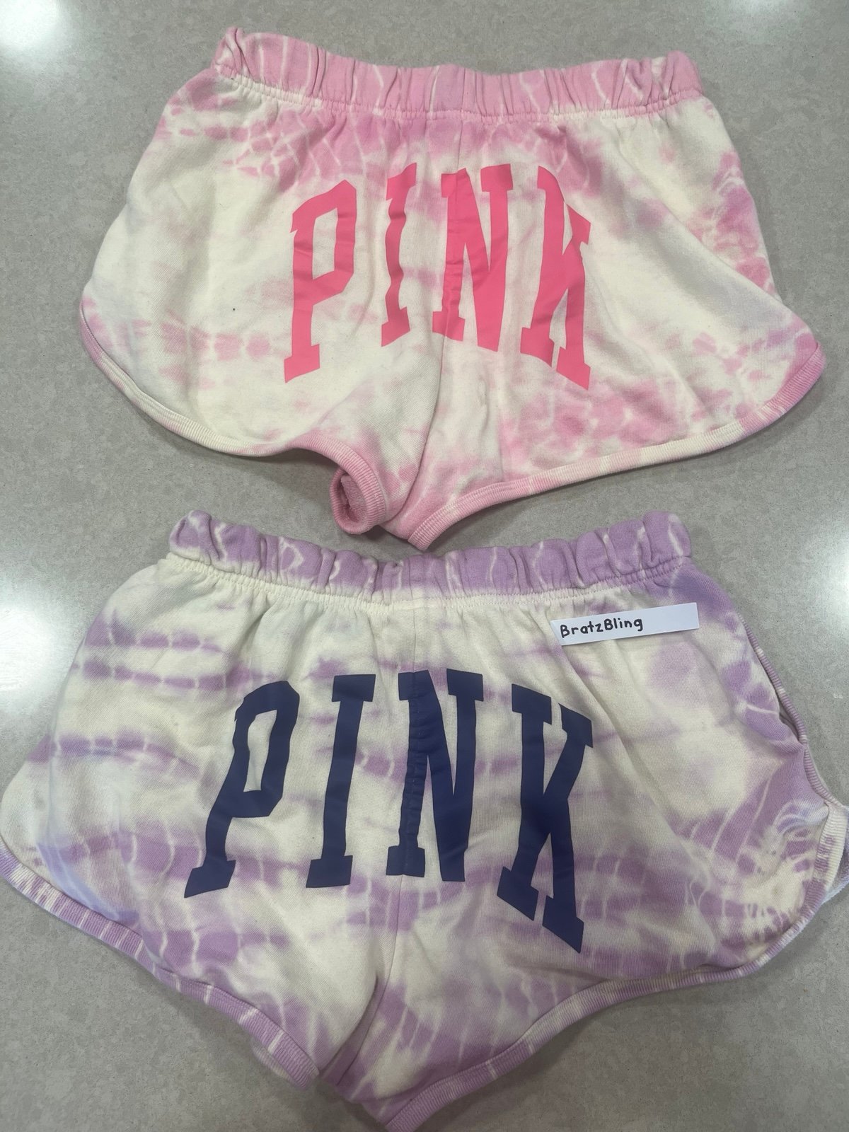 Set of Two VS PINK Victoria’s Secret Pink tie dye shorts lounge