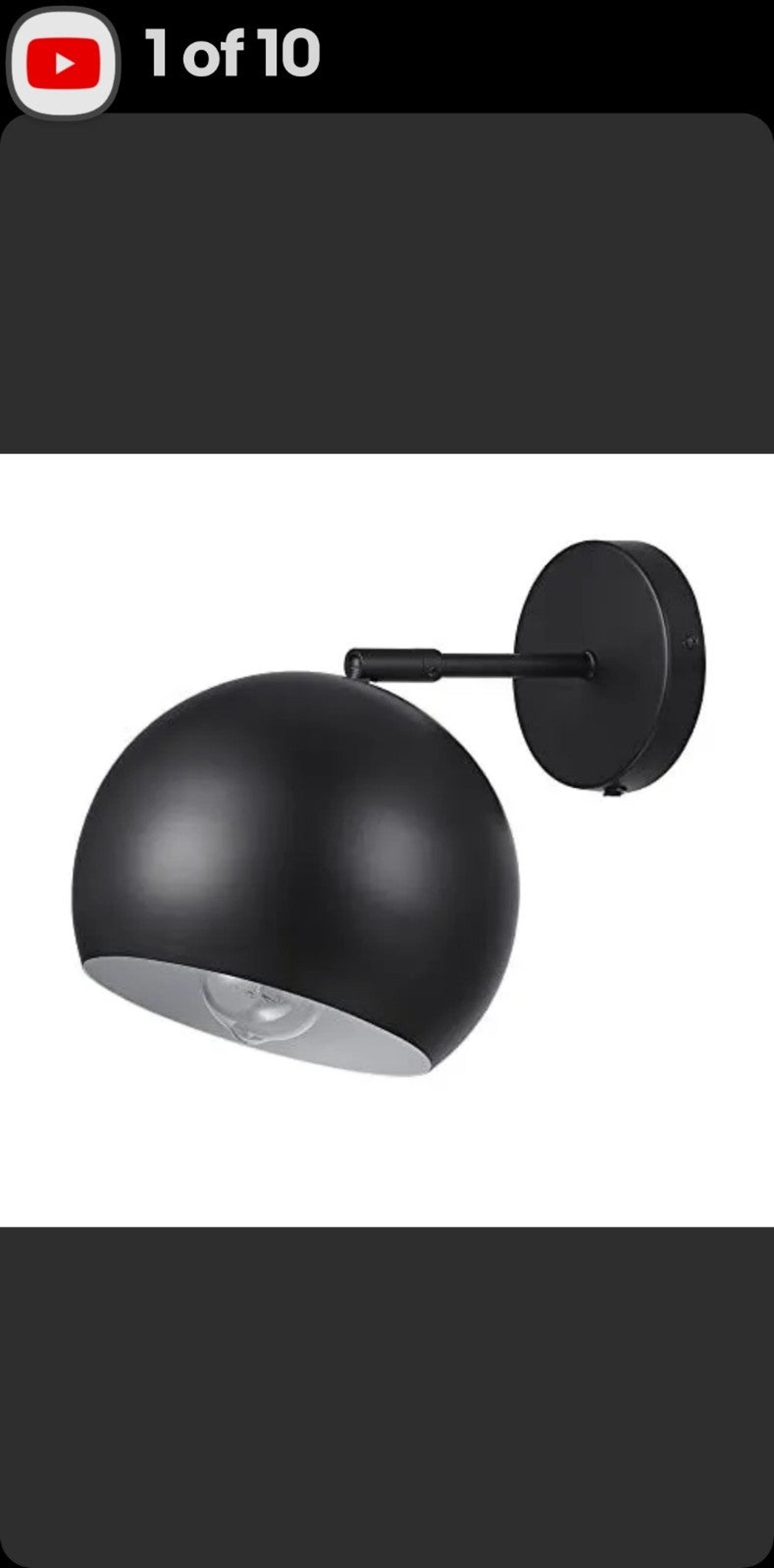 Globe Matte Black Articulating Wall Sconce