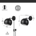 Globe Matte Black Articulating Wall Sconce