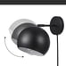 Globe Matte Black Articulating Wall Sconce
