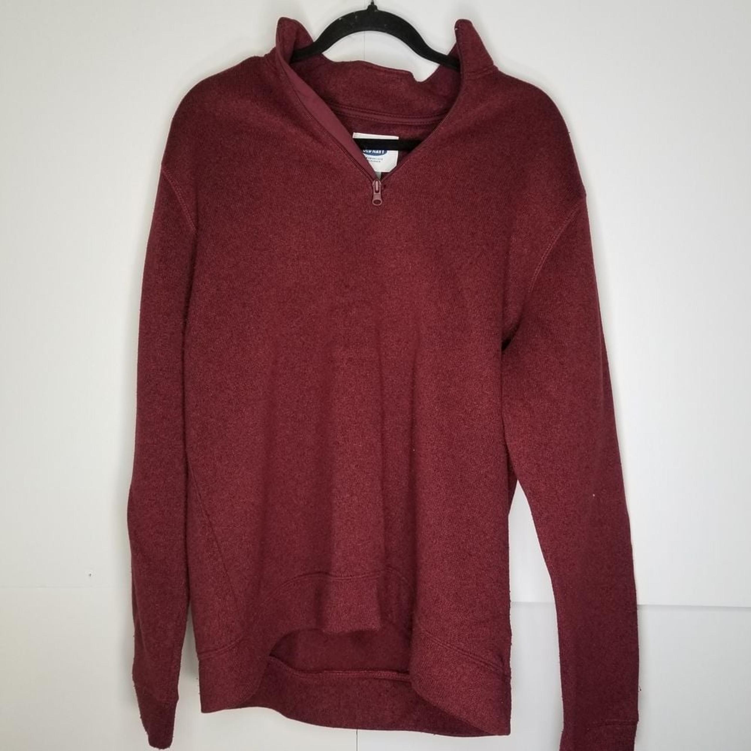 Old Navy Men's Classic-Fit Quarter-Zip Pullover Sweater Size XL in Color Maroon