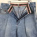 Vtg Tommy Hilfiger Shorts Sz 35 Jean Spell out Flag Embroidered Zip Pocket