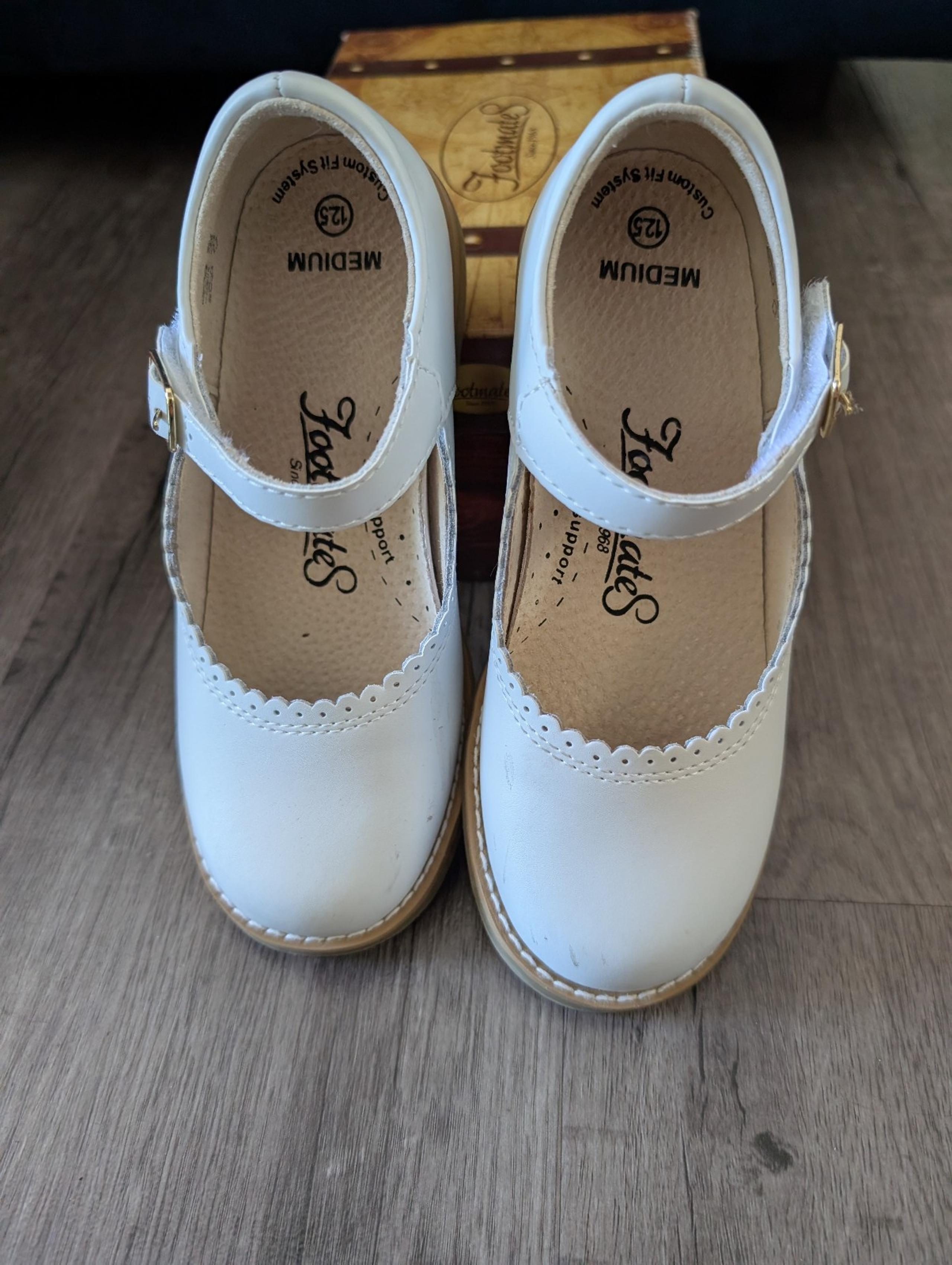 White Girls Footmate Dress Shoes - Size 12.5