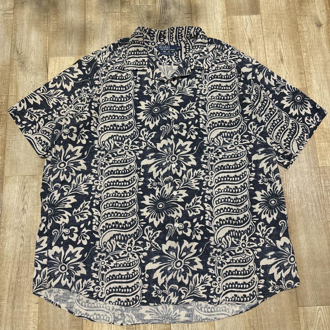 【驚きの値段で】 Ralph Lauren 90s Aloha Shirt Open Collar BONNARD Hawaiian トップス
