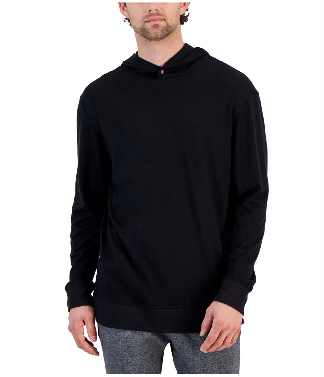 Alfani Mens Refined Hoodie Sweatshirt Black 2XL