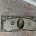 Old US paper money 10 bill with fancy serial numbers
