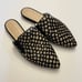 NWOB Jenni Kayne Genuine Calf Hair Mule in Black Honey Giraffe Slip On Size 36