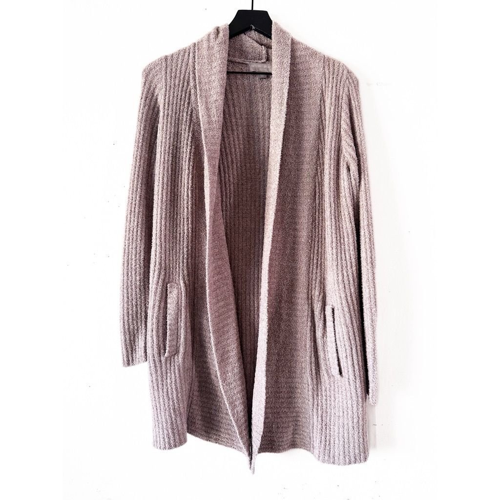 Women's Barefoot Dreams Pink CozyChic Lite Circle Cardigan Sweater S