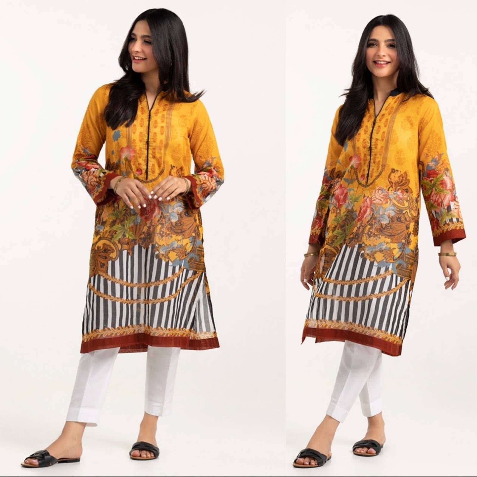 IDEAS PRET YELLOW & FLOWERS PRINTS Size M