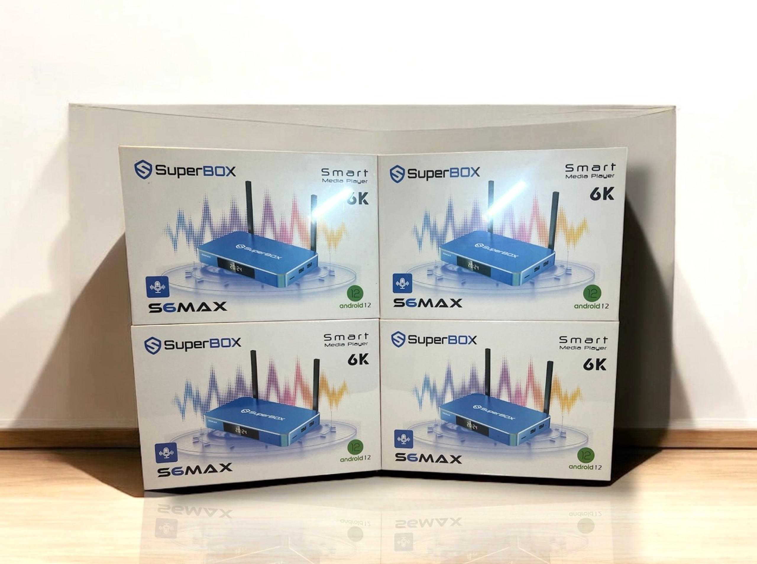 NEW 2025 Model-SuperBox S6 Max, 6K UltraHD, 64Gb Storage with 4Gb RAM**4 PACKS