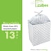 13 Gallon Disposable Trash Cans (3-Pack). Reusable Garbage and Recycling Bins