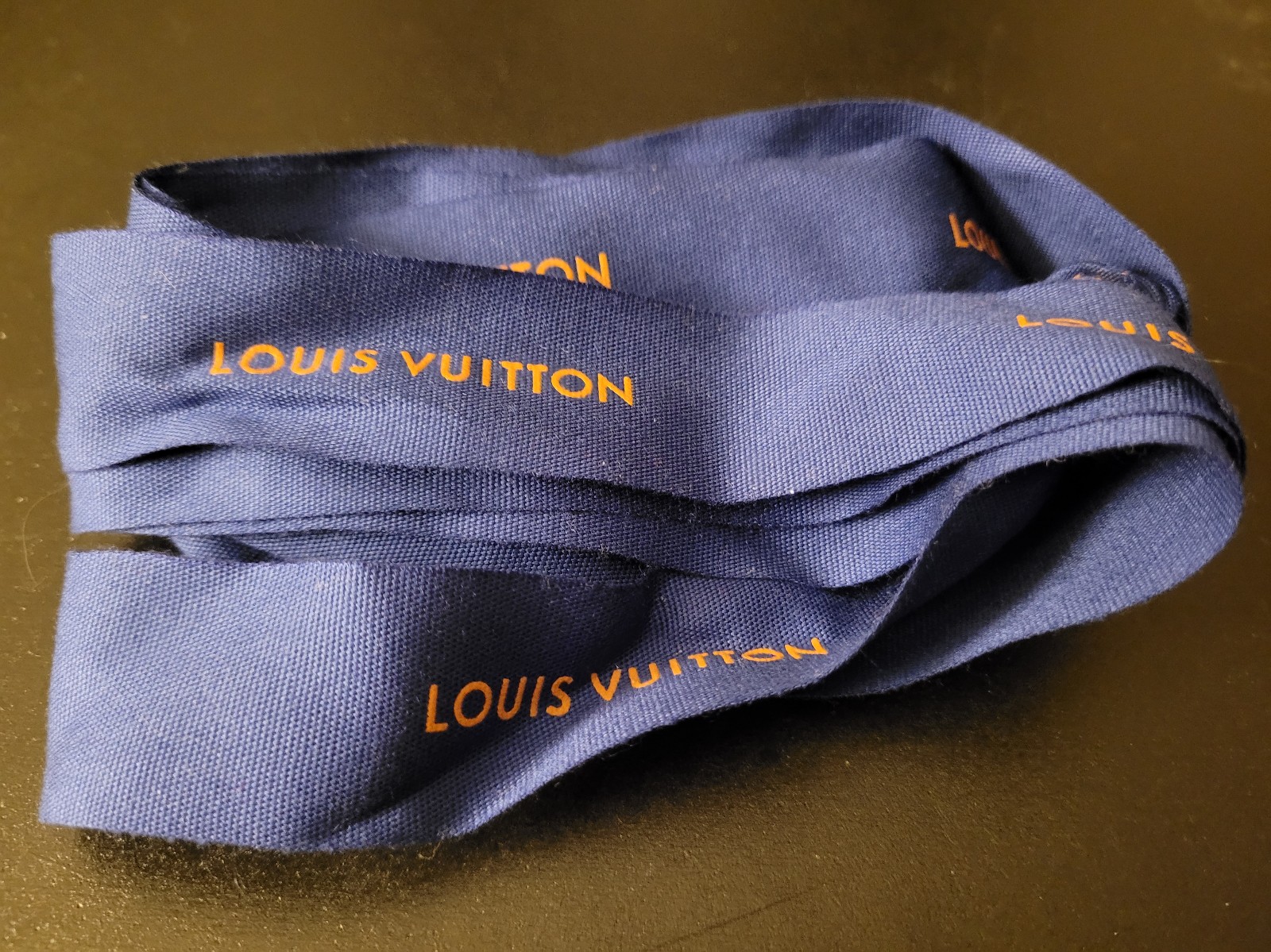 Louis Vuitton Blue Gold Ribbon 112 inches