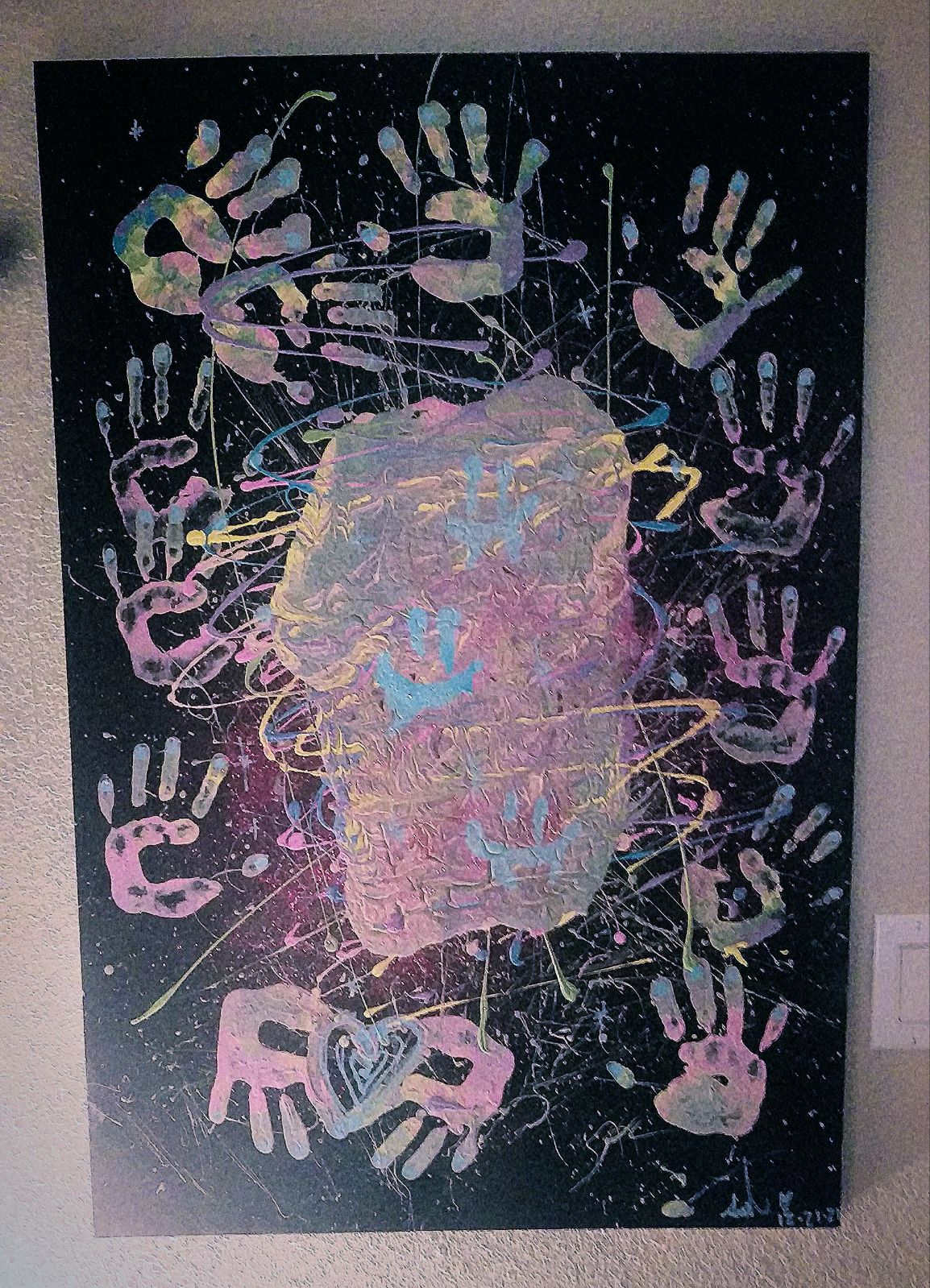 Heart in hand painting