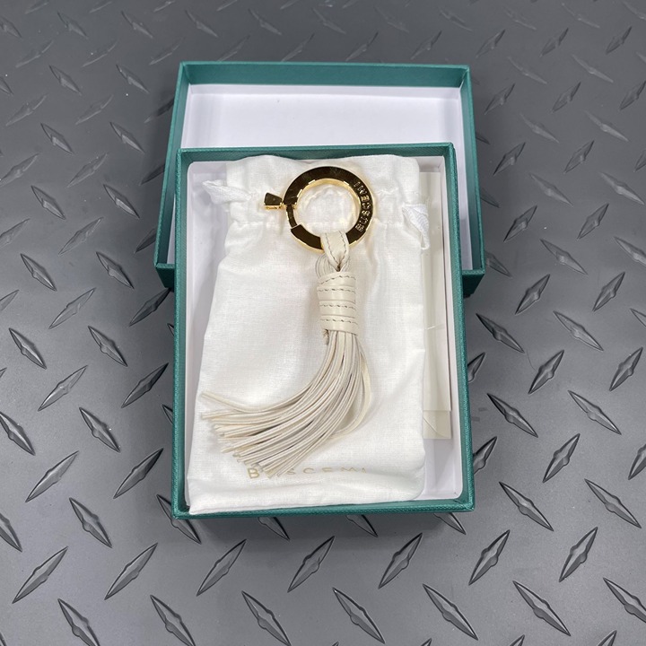 Buscemi Fringe Keyholder Off White Leather
