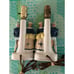 Vintage Pair Victorian Colonial Man & Woman Porcelain Table Lamps Made In Japan