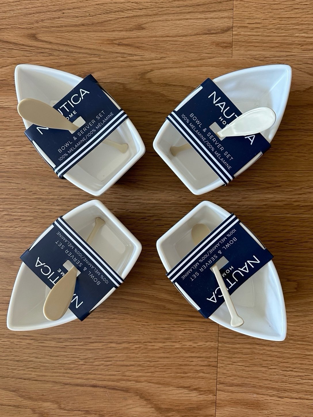 Nautica bowl and server sets- melamine