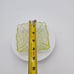 Vintage EAPG Vaseline Glass Daisy And Cross Pattern Trinket Dish Glows