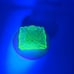 Vintage EAPG Vaseline Glass Daisy And Cross Pattern Trinket Dish Glows