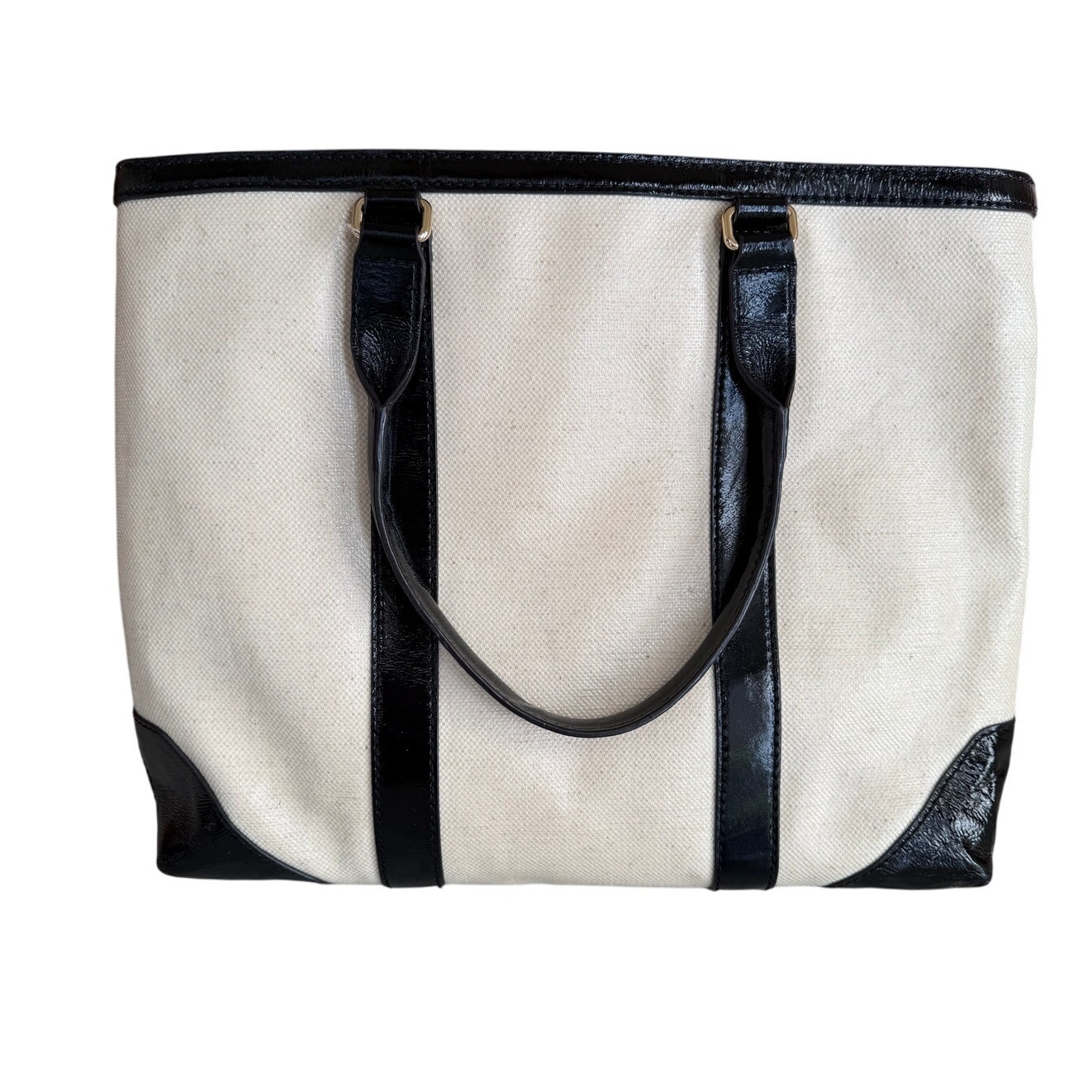 春先取りの Hill Clinton Spade Kate Dama Black Tweed Cream Bag Tote バッグ