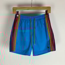 AVIATOR NATION 5 Stripe Flex Shorts Men's Size 29 Parrot Blue