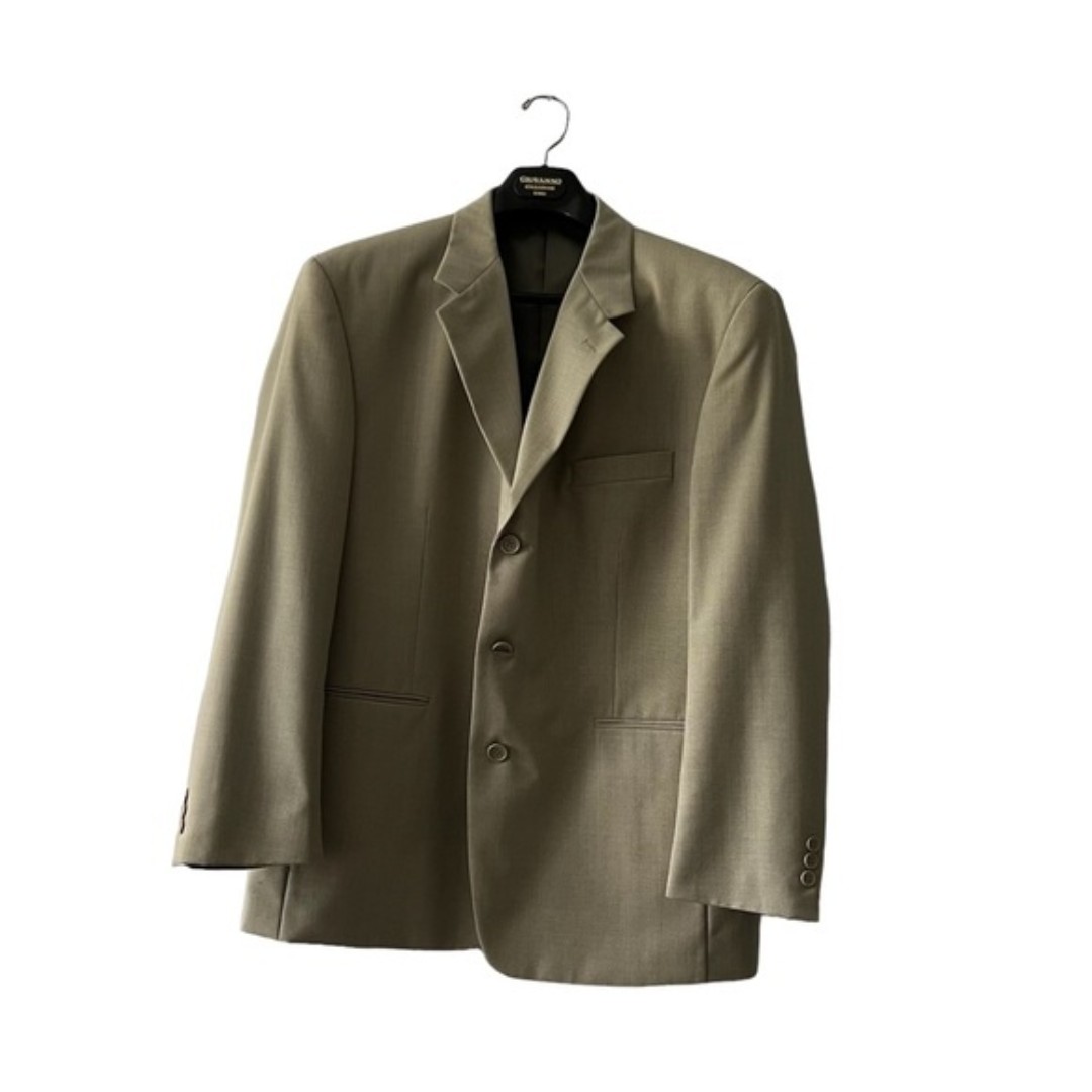 Giovanno Collezione Uomo Men's Suit Jacket Blazer 42S Sport Coat Tan Beige