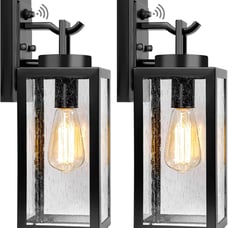 2 Pack Dusk to Dawn Outdoor Wall Lantern with Sensor