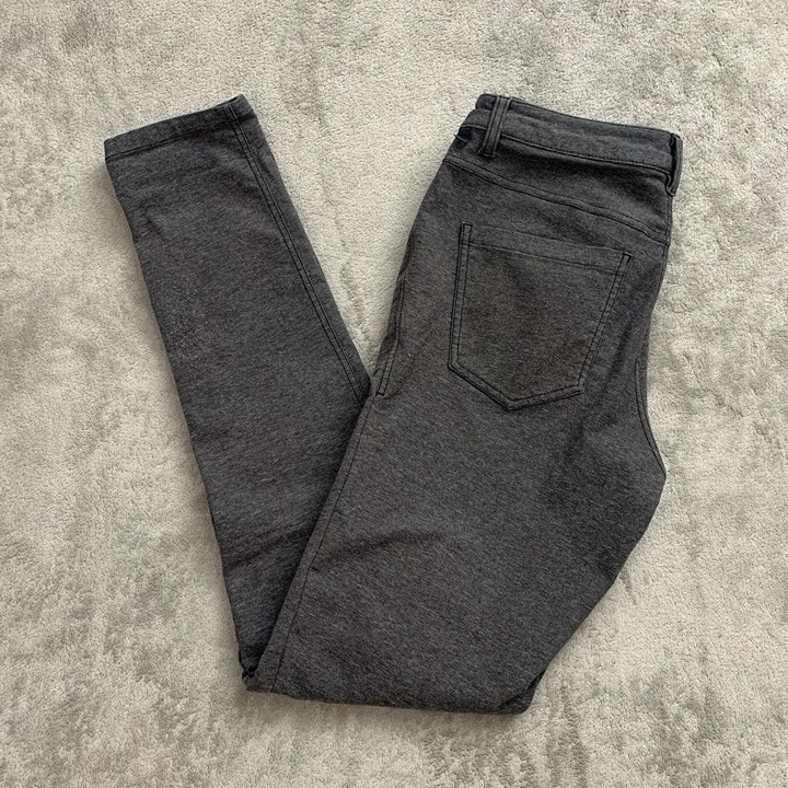 Lululemon ABC Pants Men 30x32 Skinny Tech Canvas Heathered Black Casual Trouser