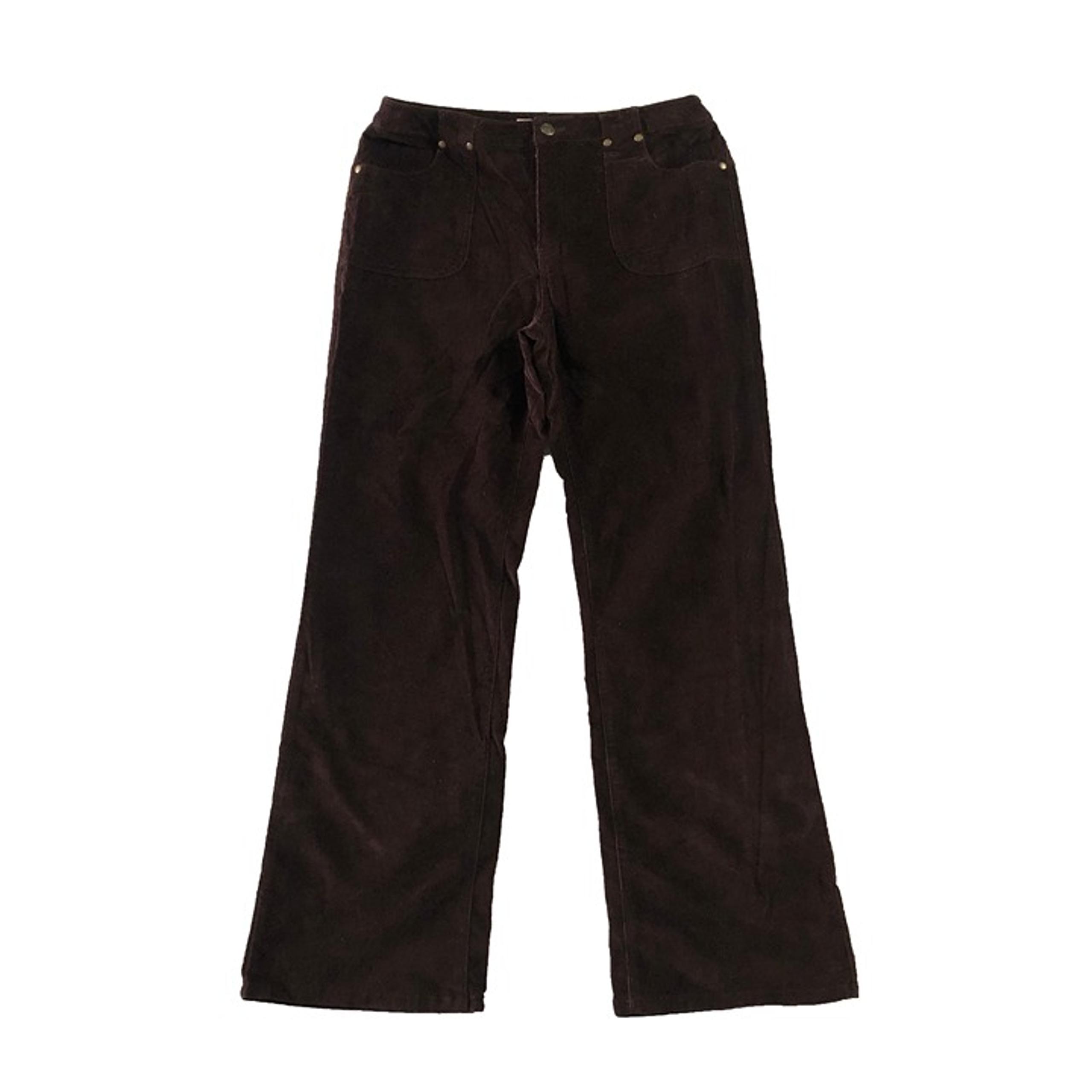 Dressbarn Pants Womens Size 8 Brown Corduroy Straight Wide Leg