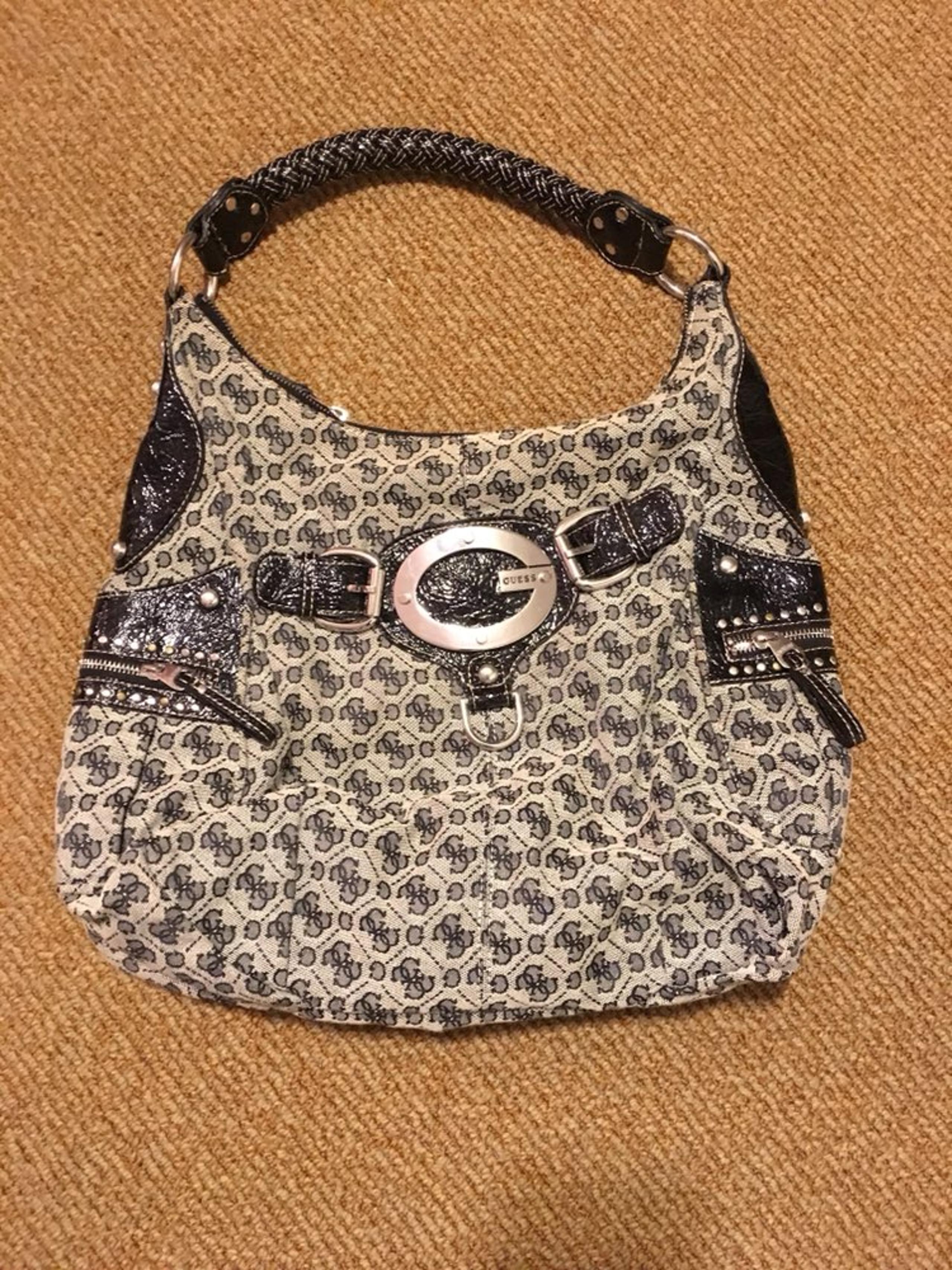 Black And Grey Guess Bag