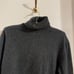 sutton studio 100% cashmere grey turtleneck sweater with elbow pads size L