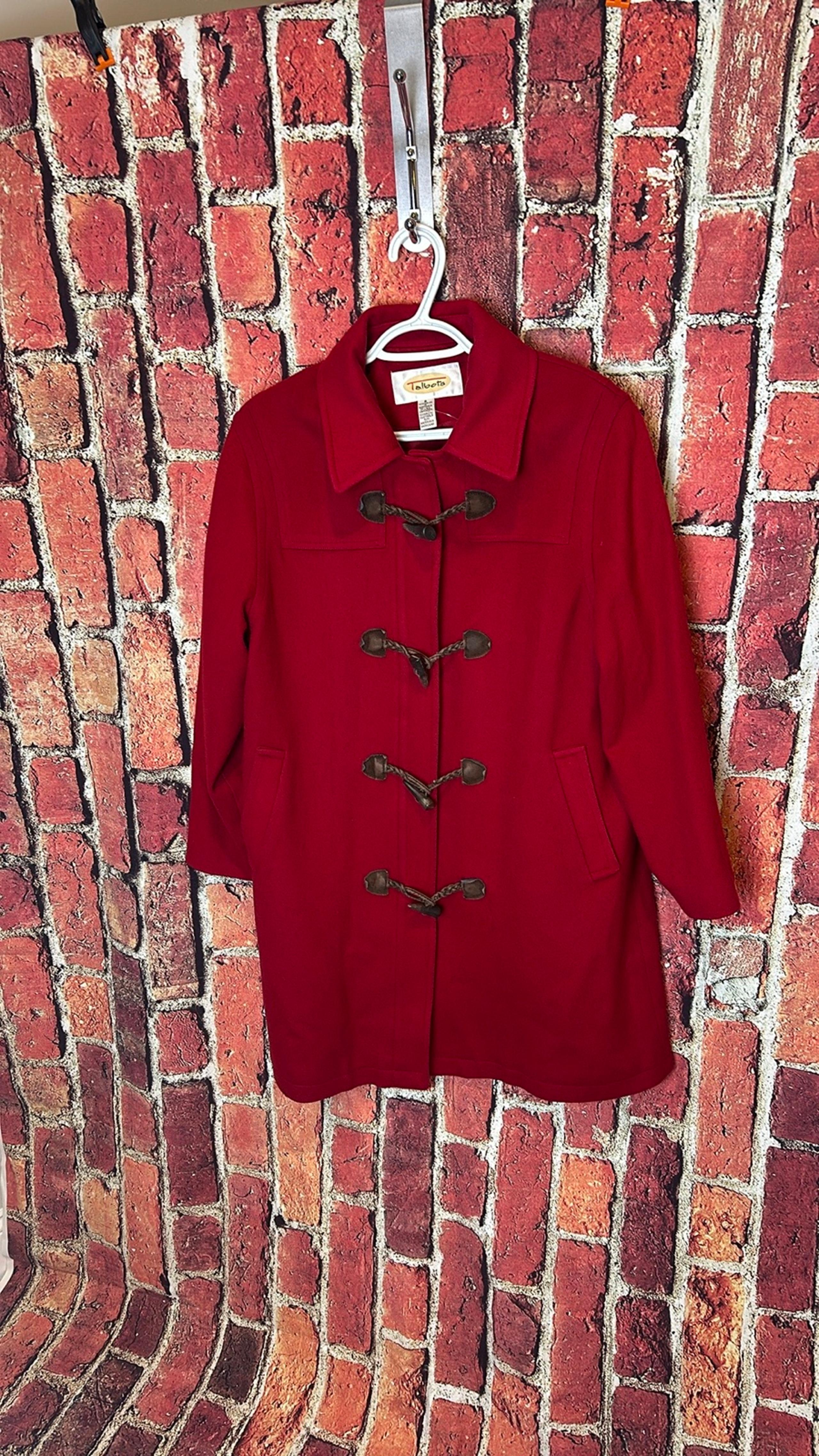 Talbots Red Women’s Coat 100% Wool red Vintage coat size 8
